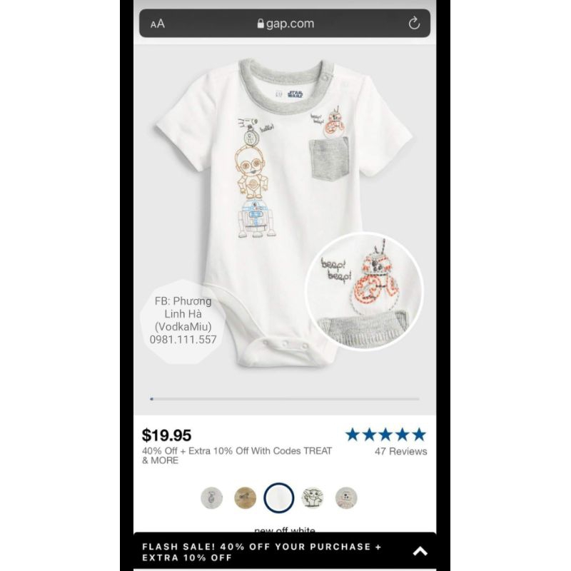 ‼️BODY CHÍP CỌC TAY BA LỖ CỦA GAP, H&M, CK MIX HÃNG...