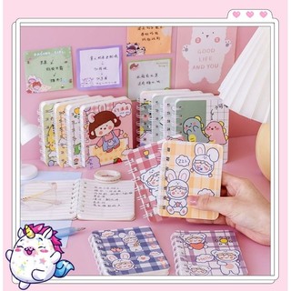 Sổ lò xo mini dễ thương, sổ tay ghi chép mini a7 cầm tay