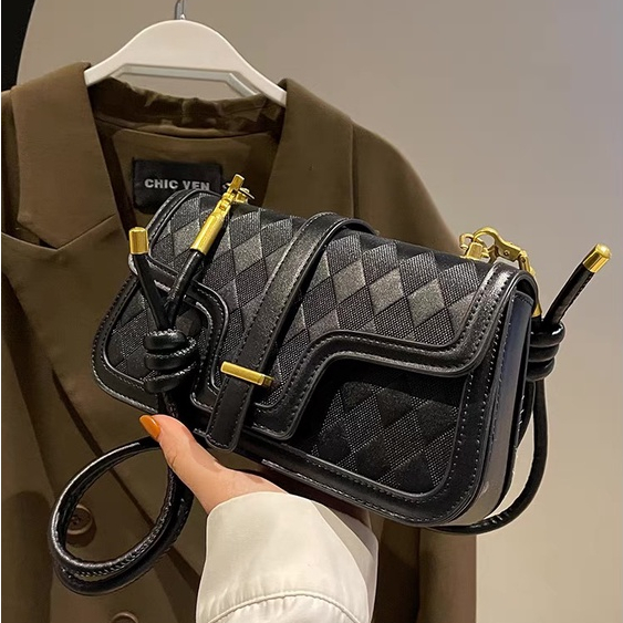 Túi đeo chéo , đeo vai nữ họa tiết da vân hình thoi hàng mới 2023 nổi bật SL75