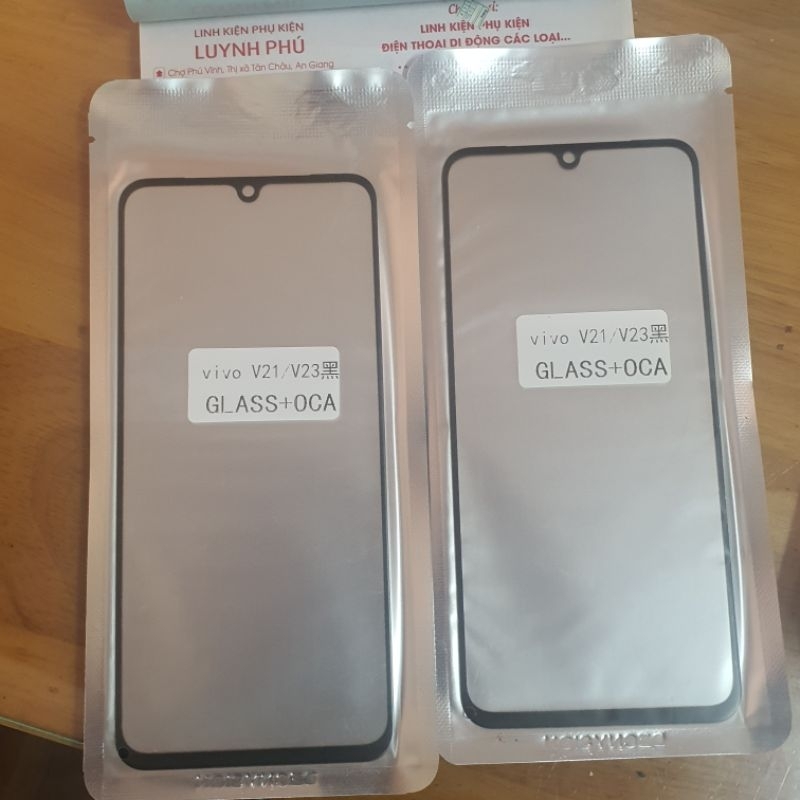 Kính ép liền keo Vivo V21 V23 5G hàng như hình