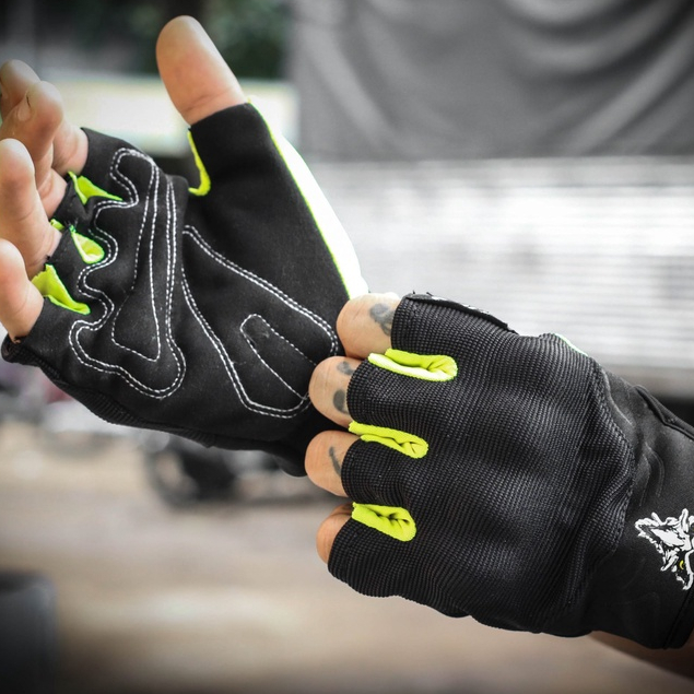 Găng tay đi xe máy ngắn ngón Ego co giãn bao tay bảo hộ đi xe máy giá rẻ