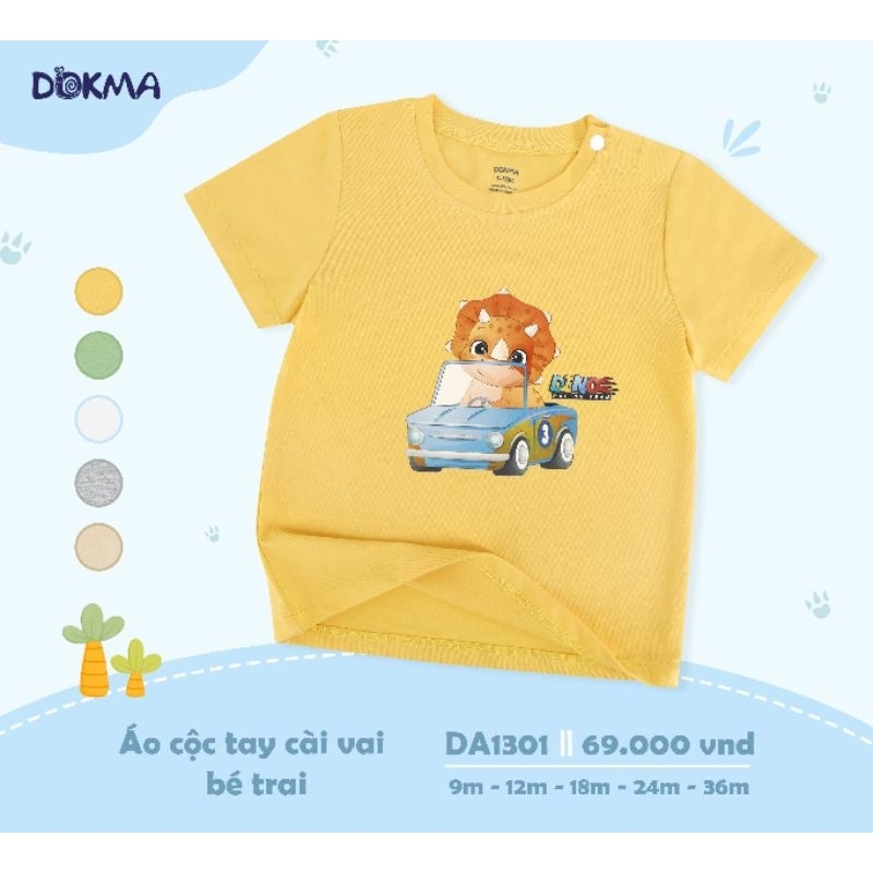 Áo cộc tay bé trai Dokma 9-36M mã DA1301