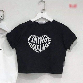 Áo Thun Croptop in Tim