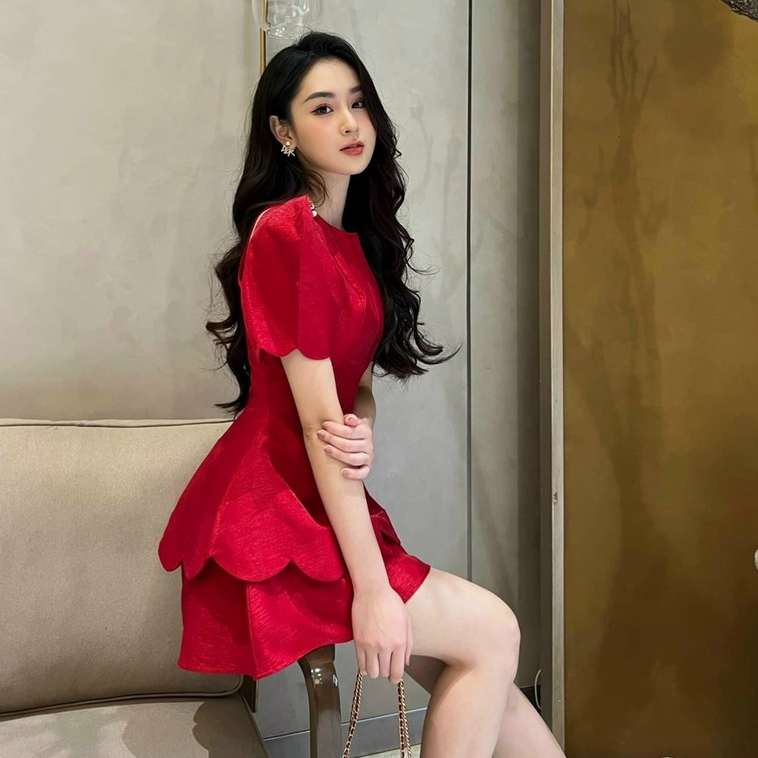 Set Bộ Đồ Nữ Áo Tay Phồng Peplum Khoét Giọt Nước Đính Hạt Phối Quần Đùi Ống Rộng Tiểu Thư Đi Biển Dạo Phố Thời Trang  MJ