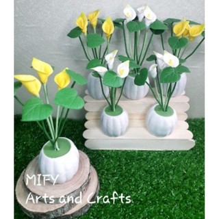 Chậu hoa loa kèn đất sét size mini - Làm quà tặng/trang trí
