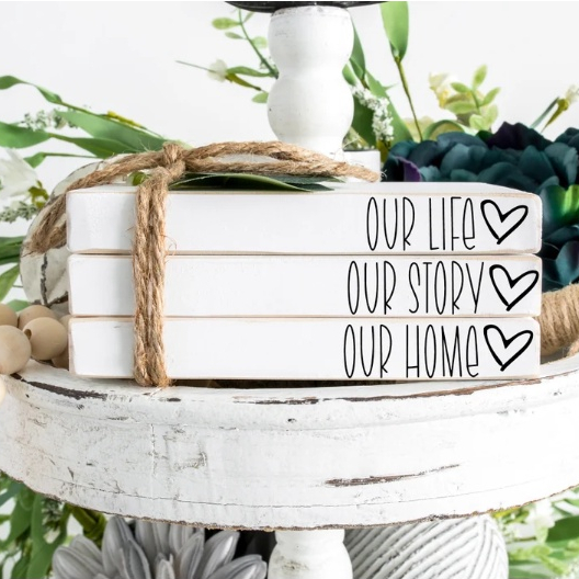 Sách gỗ trang trí decor xinh xắn, quà tặng ý nghĩa Vintage