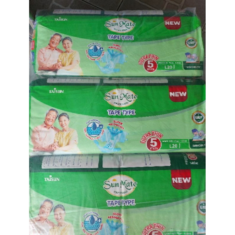 Bỉm dán Sunmate gói siêu to M20/L20/XL20 miếng