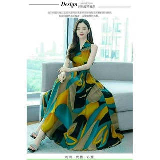 ĐẦM MAXI CỔ CHÉO CAO CẤP MSP29506 (HÀNG NHẬP)