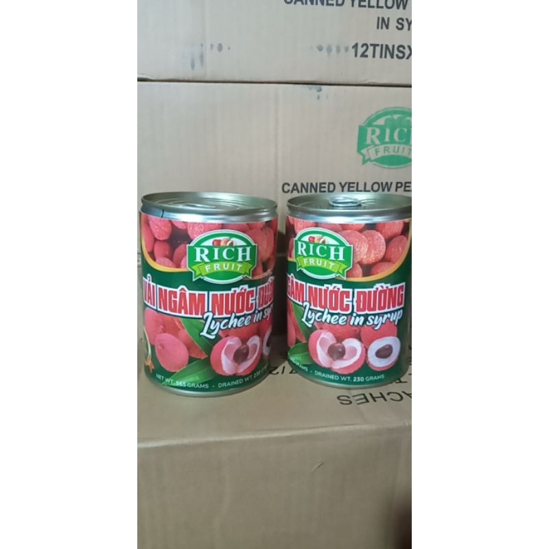 Vải Thiều Ngâm Nước Đường Rich 565g