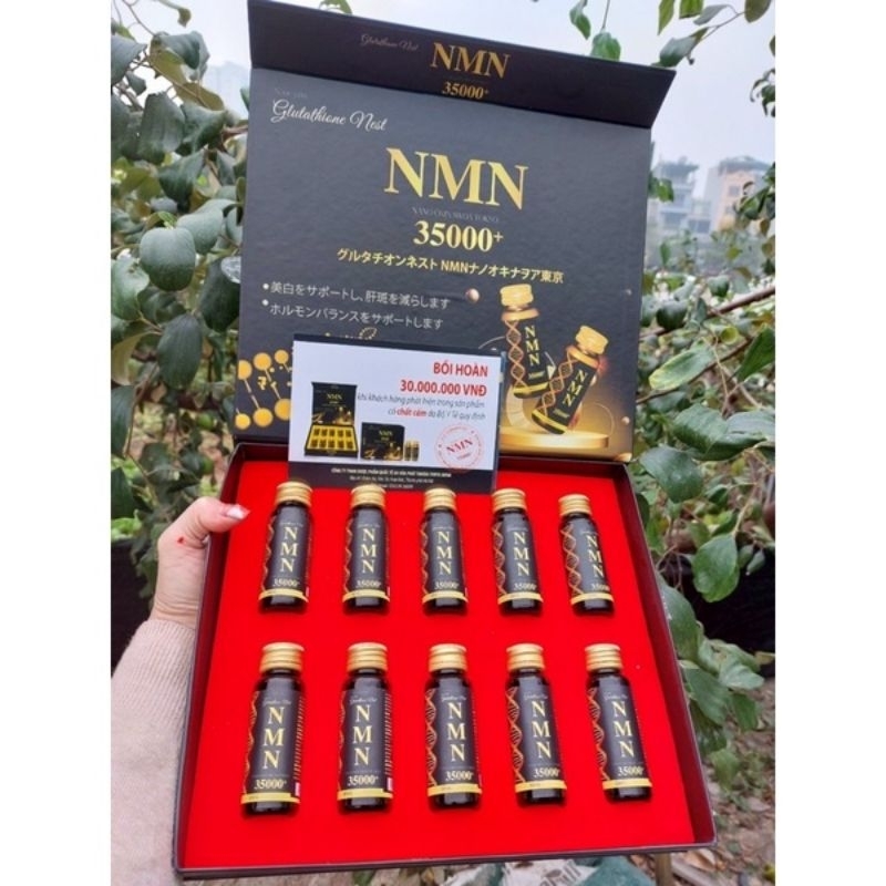 Nước uống collagen NMN 35000+ ngăn ngừa lão hóa da.trắng da hết nám.hộp 10 chai