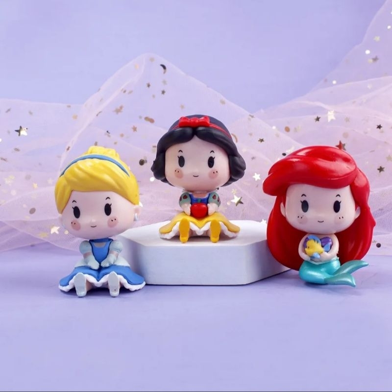 Công Chúa Disney Ngồi Bản Chibi Đáng Yêu