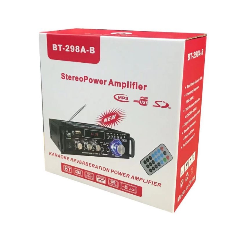 Amply Bluetooth Mini BT 298A.Hàng Chính Hãng.Công Suất Lớn.Đa chức Năng.
