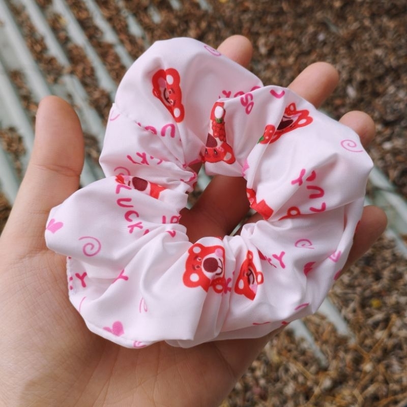 Srunchies Cột tóc Gấu Dâu Losto 6 Mẫu vải đẹp siêu hot