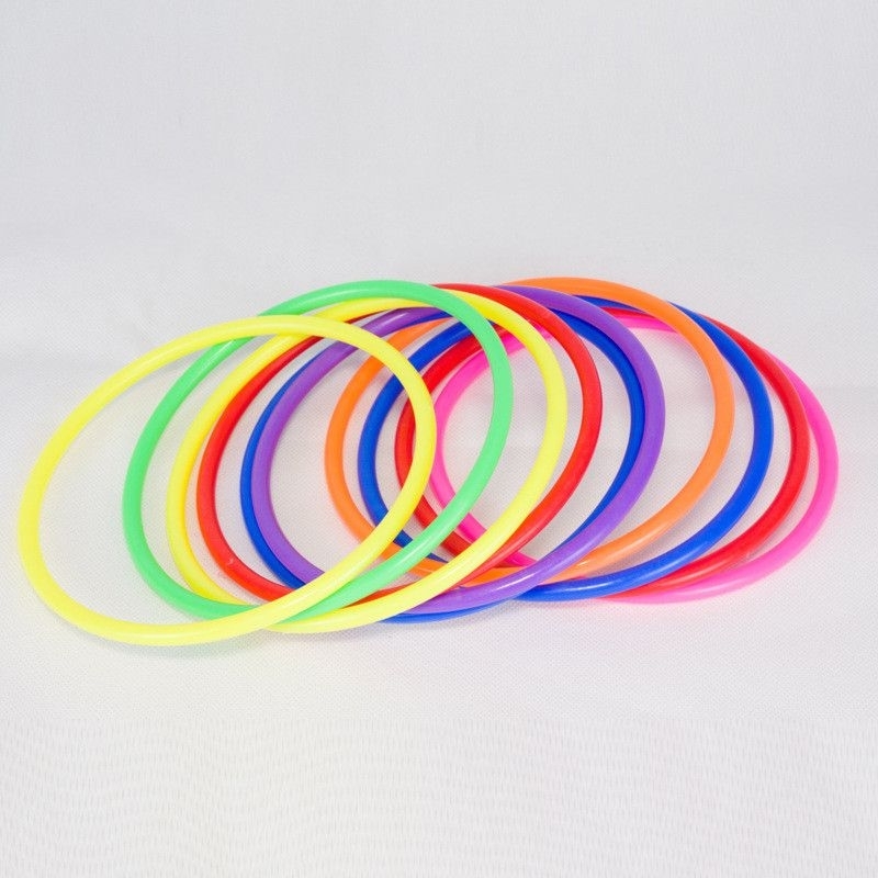Sét 10 vòng tròn nhựa cho trẻ chơi trò chơi đường kính 40cm, 30cm, 14cm