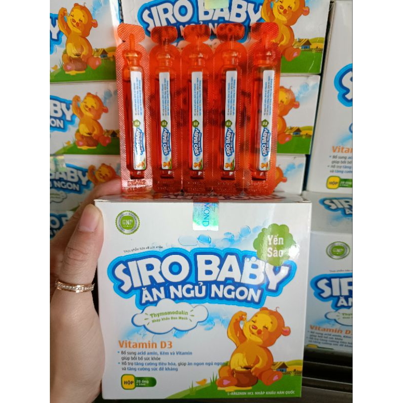 Siro baby ăn ngủ ngon Yến Sào - Hộp 20 ống × 10ml