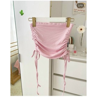 Áo ống croptop rút dây 2 bên eo