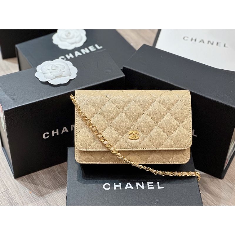 Túi đeo chéo nữ C.N WOC da hạt sz19cm phom chuẩn đẹp nhiều màu fullbox nam châm