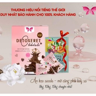 Hộp 30 gói kẹo socola giảm cân detox vip tặng 1 hộp detox. giảm 4_8 kg sau 30 ngày sử dụng