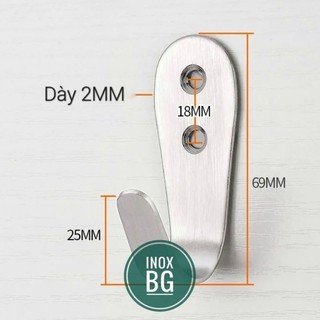 Móc Treo Inox Tròn To 2 ly Bắt tường, Móc Treo Đồ Đa Năng