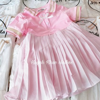 Váy polo bé gái xếp ly xoè cực xinh chất vải mềm mát size