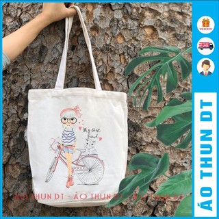 Túi tote vải bố đựng đồ Canvas đeo chéo