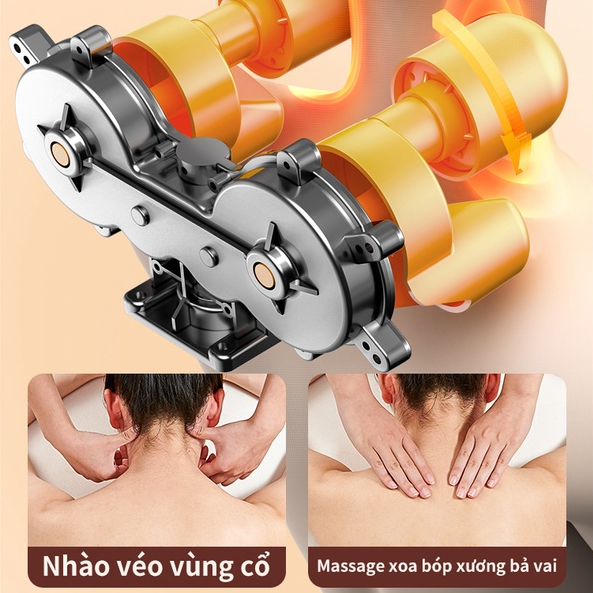 Máy massage lưng, đệm tựa dùng trên xe ô tô đa năng toàn thân vùng cột sống cổ thắt lưng, máy massage vai gáy dùng tại