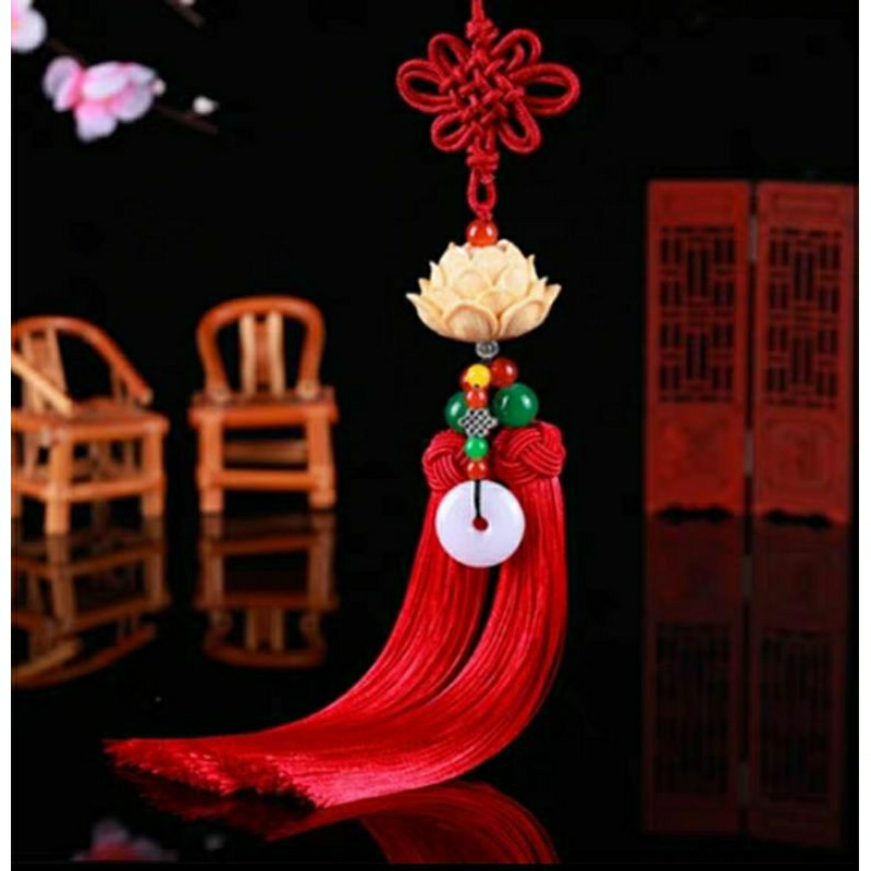 Khánh treo ô tô đài sen, dây treo ô tô hình hoa sen