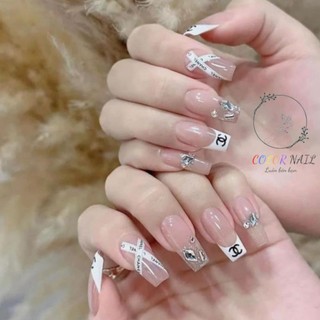 Nail box - Móng up thiết kế : Đính đá sticker dán 2
