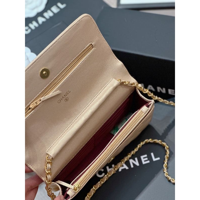 Túi đeo chéo nữ C.N WOC da hạt sz19cm phom chuẩn đẹp nhiều màu fullbox nam châm