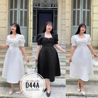 [Hình thật] Đầm big size đầm cổ viền cườm từ 55kg-90kg