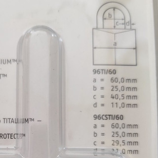 KHÓA ABUS TITALIUM 96CSTI/60 SIÊU NHẸ