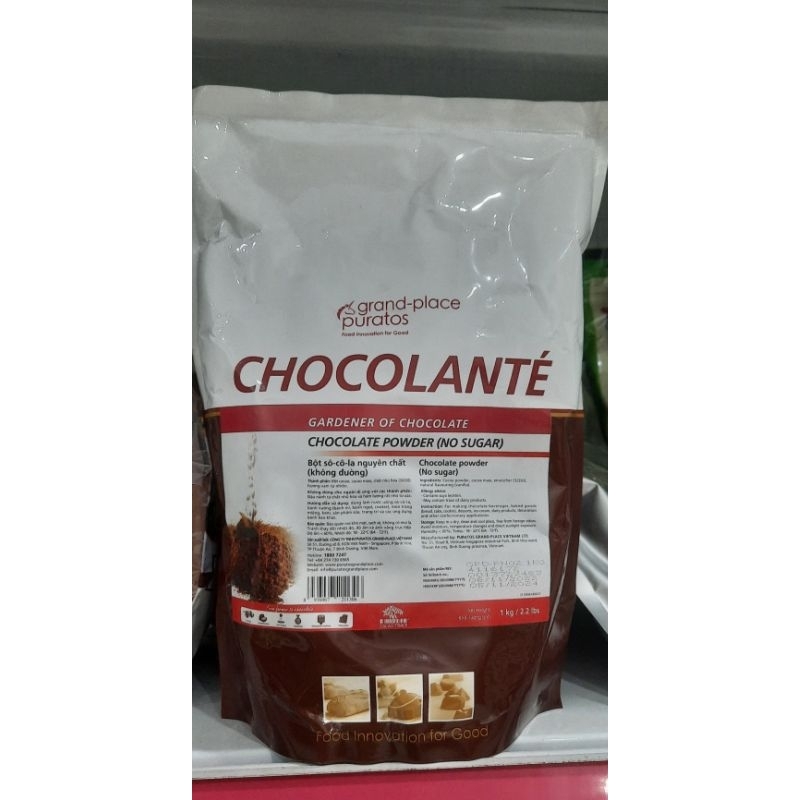 Bột socolla nguyên chất không đường puratos (chocolate )100 g .