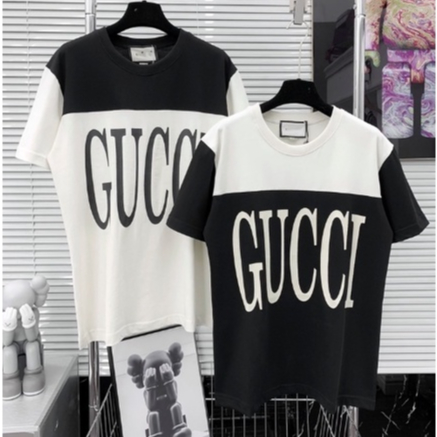 Áo thun Gucci mẫu mới phối màu cao cấp cotton cho nam nữ