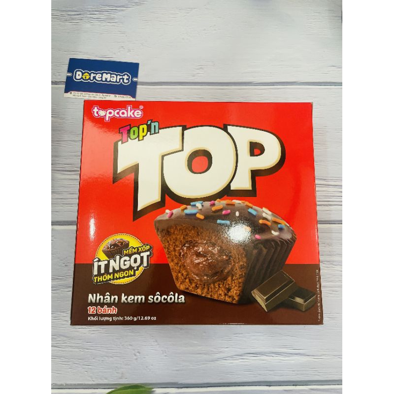 Bánh Cupcake Top vị socola 12 cái 360gr