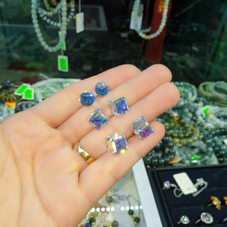 Bông tai bạc pha lê Áo lấp lánh