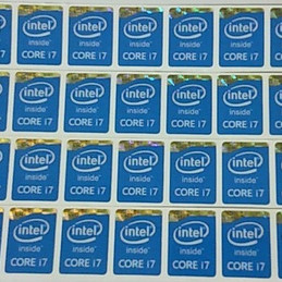 Tem Dán Core i7 Th4 ,5 Laptop ( màu trắng - Xanh )