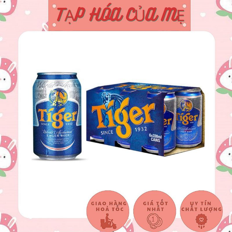 Combo 6 lon bia Tiger 330ml/lon