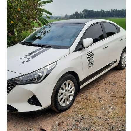 Tem dán sườn xe và dán nắp capo phong cách thể thao ms001