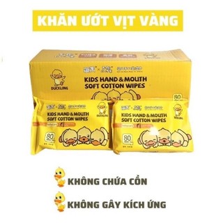 Thùng 10 gói khăn giấy ướt con vịt