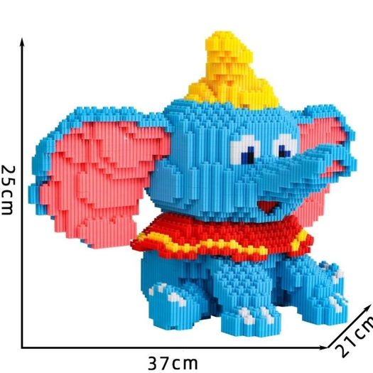 Đồ chơi Lắp Ghép Hoạt Hình Đồ Chơi Thông Minh Mô Hình 3D Lắp Ghép Con Voi Xanh Tặng Búa & Các Nhân Vật Hoạt Hình Cho Bé