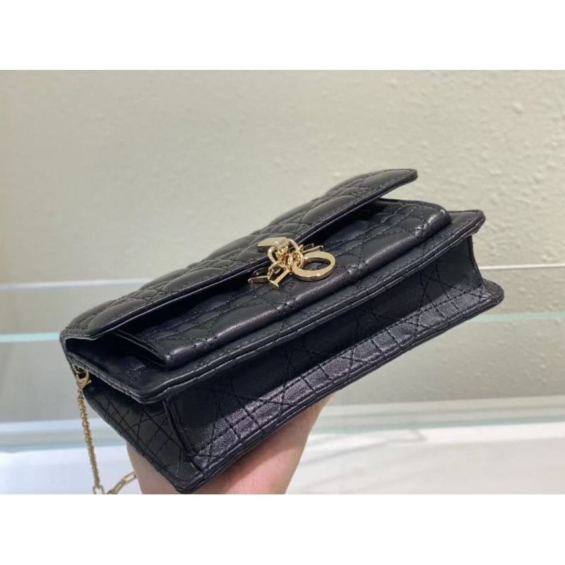 Túi đeo chéo nữ D.I Woc Caro ô trám căng phồng sz20cm phụ kiện cao cấp xinh xỉu