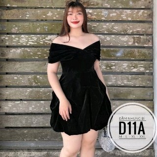 [Hình thật] Đầm nhung bigsize đầm nhung bí từ 55kg-90kg