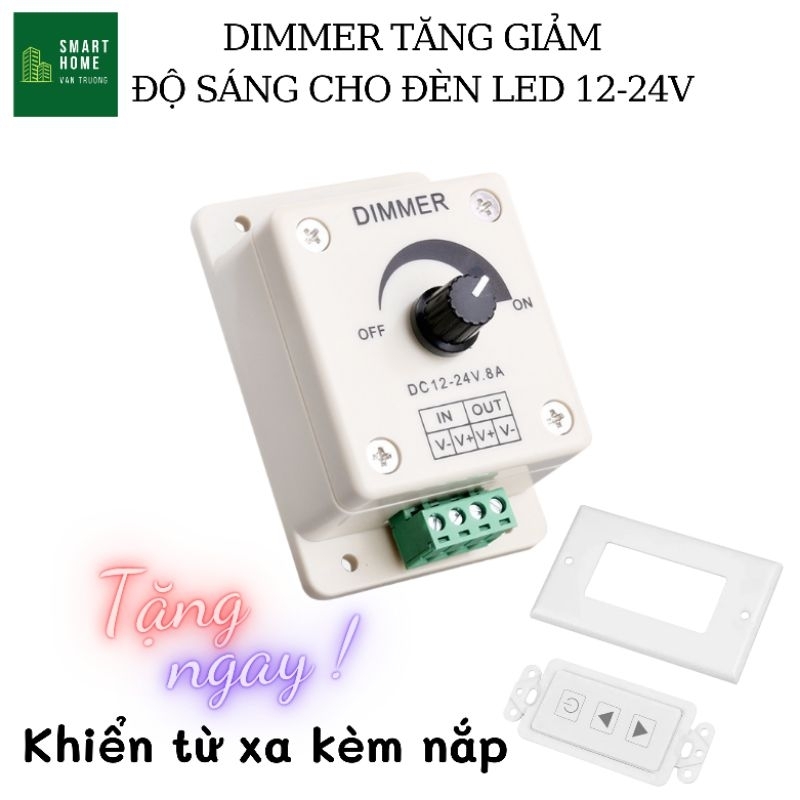 Dimmer điều chỉnh chiết áp độ sáng cho led bể cá thủy sinh 12V 24V 10A.