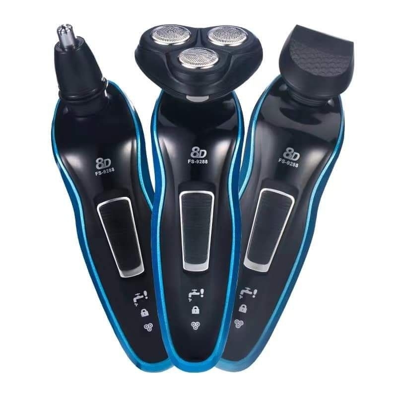 Máy Cạo Râu Đa Năng 8D FS9228 3 in 1, cắt tóc, cạo dâu, tỉa lông mũi, Tặng thêm 3 lưỡi thay thế,sạc và chổi vệ sinh