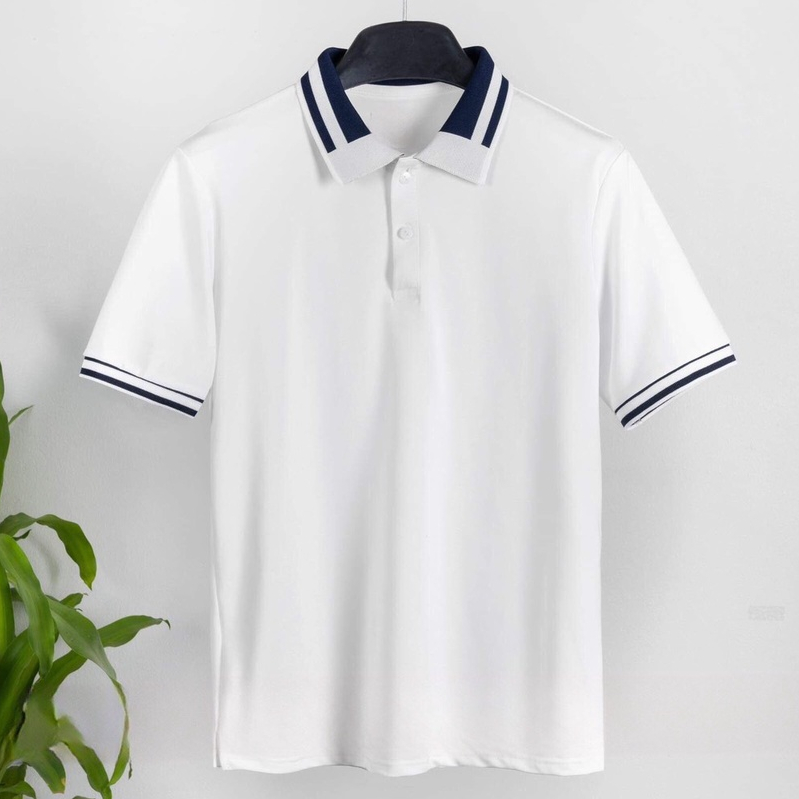 Áo thun polo nam viền cổ bẻ ngắn tay phối khoá ngực hàng siêu đẹp PL39