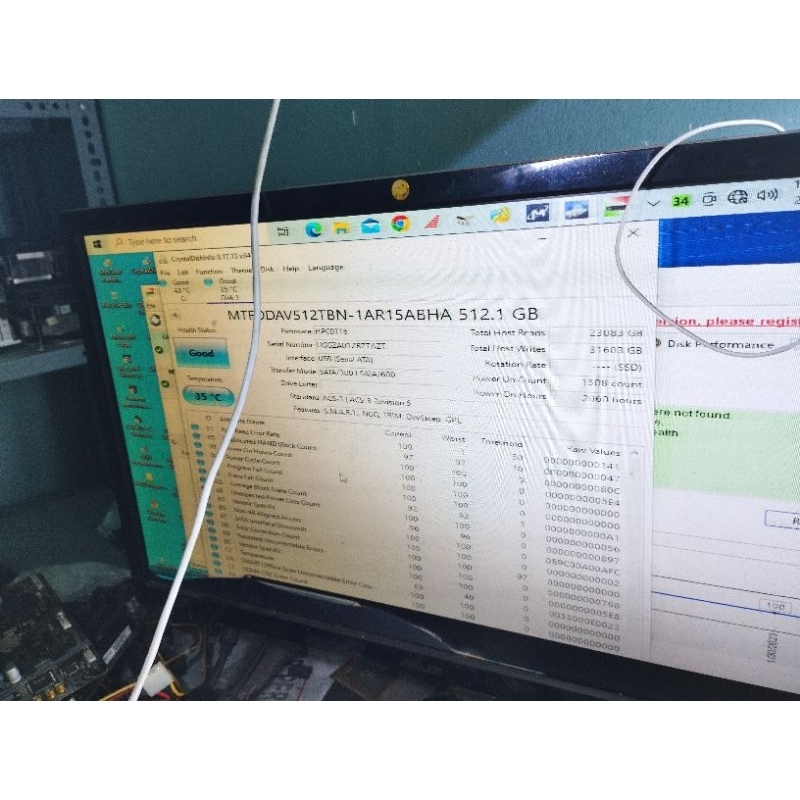 Ssd m2 sata micron 512gb, 256gb..