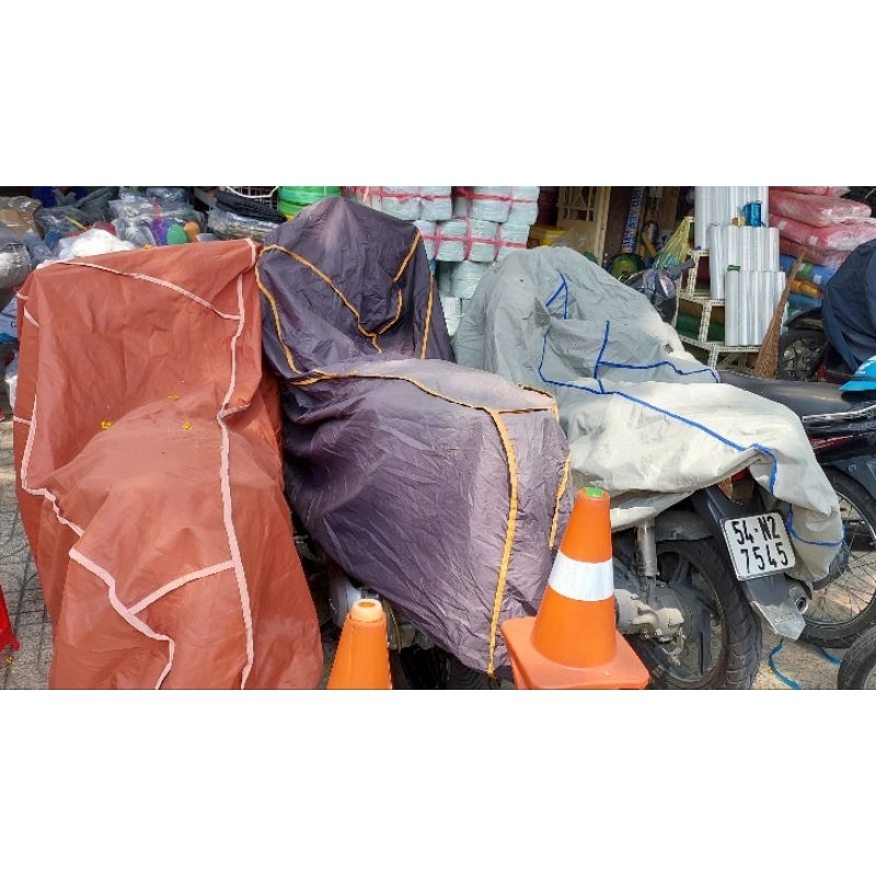 Bạt Trùm Xe Máy EURO Vải Dù Dày Dùng Được Tất Cả Các Loại Xe Máy (ảnh thật)