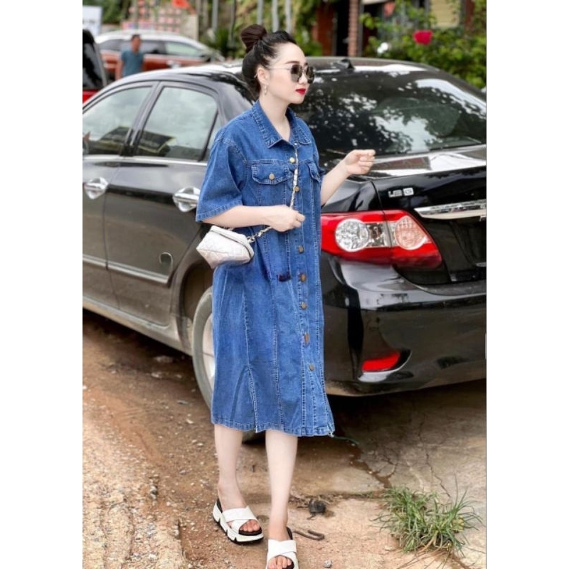 Đầm Sơ Mi Jean Big Size