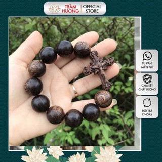 Vòng mân côi trầm hương sánh chìm tốc vườn dạng vòng đơn