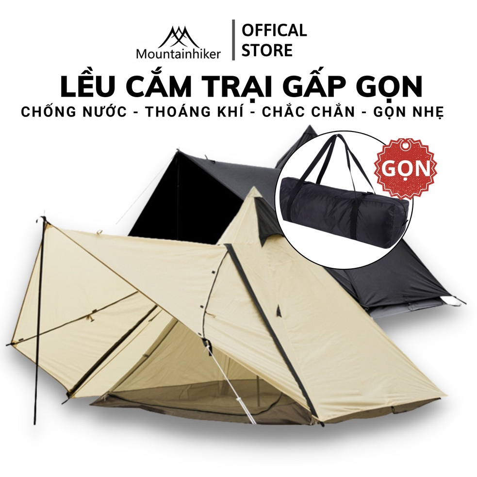 Lều Kim Tự Tháp MOUNTAINHIKER Lục Giác 2 Lớp Chống Thấm Chống tia UV Dành cho 4-6 Người Camping Cắm trại Dã Ngoại